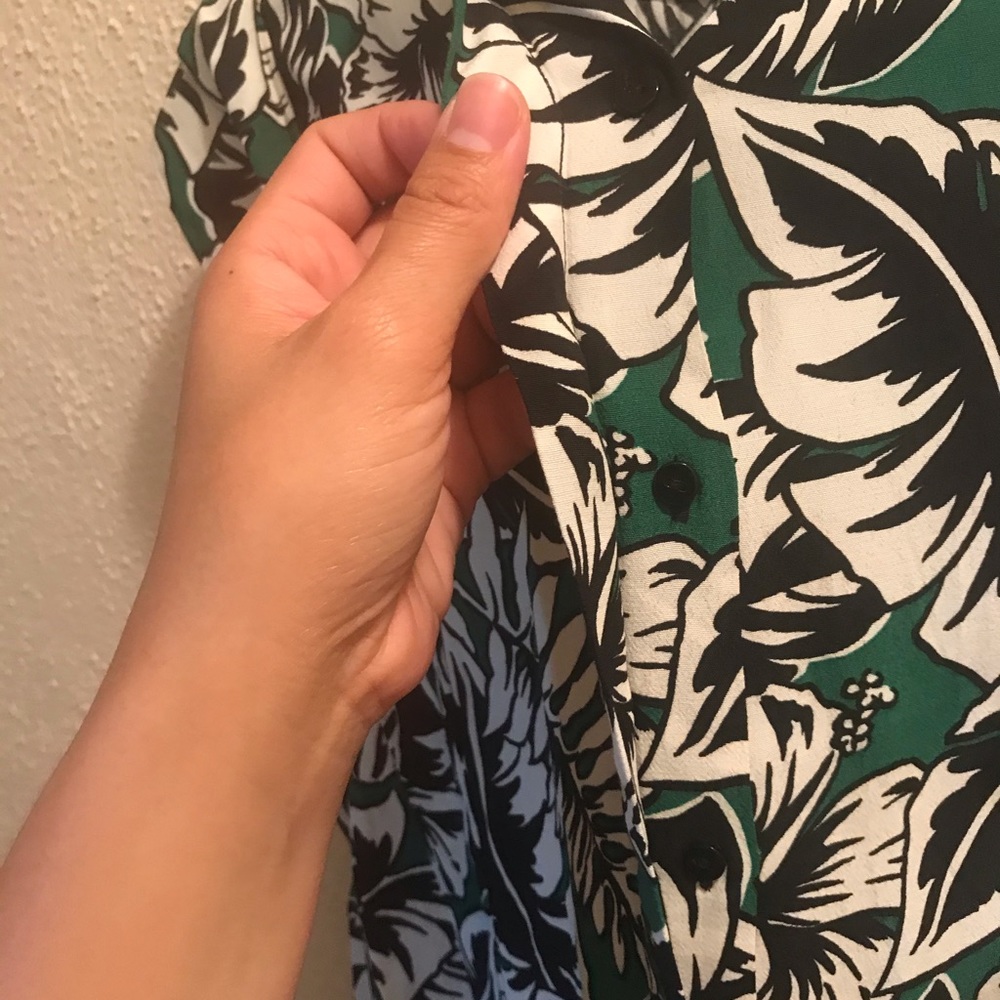 Zara crop top tropical print, size Small